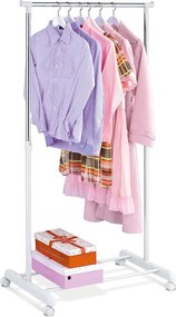 Stojan na šaty ABD-1209 WT chróm / biela, 83 x 164 cm