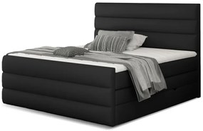 Kontinentálna boxspring posteľ Carmen, čierna 160x200cm (Soft 11, Cand 12)