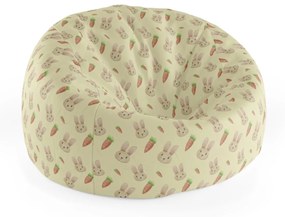 Sablio Sedací vak Cocoon Zajačik s mrkvou - 115 x 75 cm x 45 cm