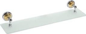 Bemeta Design RETRO gold-chrom: Polička, 600 mm, sklo - 144202248