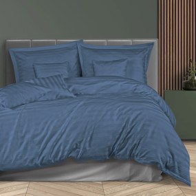 BAMBUSOVÉ OBLIEČKY STRIPE CHABER 140X200 CM, 1KS 70X80 CM, 2KS 40X40 CM MODRÉ