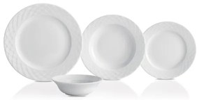 24-dielna jedálenská súprava biela/porcelán