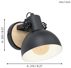 Eglo 43164 - Nástenné svietidlo LUBENHAM 1xE27/28W/230V