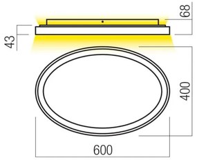 Redo 01-3807 - Stmievateľné LED stropné svietidlo NOBU LED/60W/230V zlaté