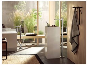Hansgrohe Metropol, vaňová batéria na podlahu, čierna matná, HAN-32532670