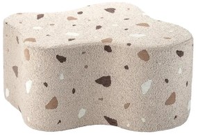 Svetlohnedý detský puf z textílie buklé/ženilkový Terrazzo Cloud – Wigiwama