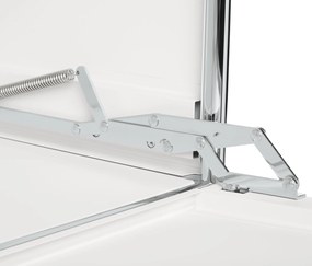 Nízka kovová odkladacia skrinka »CN3« s výklopnými priehradkami, biela