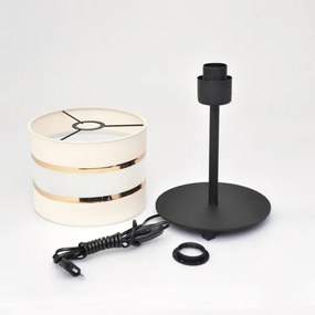 LED Stolná lampa HELEN 1xE27/15W/230V krémová/čierna/zlatá