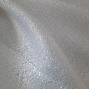 Luxusný obrus Jowita lurex 140 × 180 cm – biela/strieborná