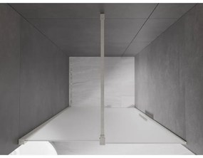 Mexen Velar, posuvné sprchové dvere do otvoru 110 cm, 8mm sklo námraza, brúsená oceľ, 871-110-000-31-97