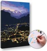 Maľovanie podľa čísel NOČNÉ MESTO – nízka náročnosť