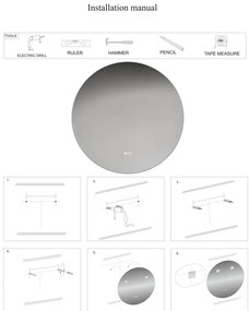 Erga Sofia, okrúhle LED zrkadlo 100cm, 2415 lm, 3 farby svetla, ERG-V01-207-1010