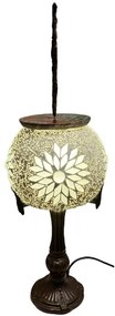 Marocká lampa  mozaika BLACK & WHITE Branches - burner 37*15