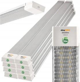 8x LED panelové svietidlo na prisadenú stropnú montáž 36W 120cm