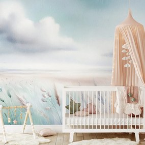 Fototapeta jemné pastelové lúky a obloha