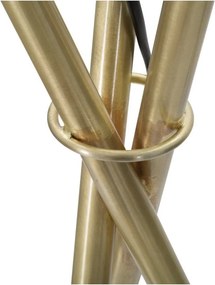 Biela/v zlatej farbe stojacia lampa so skleneným tienidlom (výška 155 cm) Glamy – Mauro Ferretti