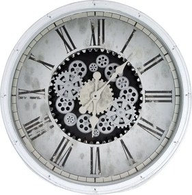 DEKORATÍVNE HODINY 86 ⌀ 72X8CM BIELE