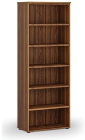 Kancelársky regál PRIMO WOOD, 800 x 420 x 2128 mm, orech