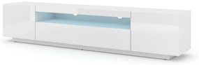 TV stolík/skrinka Aurora 200 (biely lesk) (LED). Vlastná spoľahlivá doprava až k Vám domov. 1057710