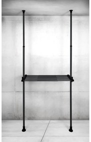 Wenko Teleskopická drôtená polica Hercules, 73–120 cm, čierna