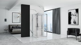 Rea Rapid Slide, 3-stenová sprchová kabína 110 (dvere) x 80(stena) x 80(stena) x 195 cm, 6mm číre sklo, chrómový profil, KPL-09103
