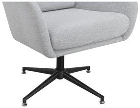 Svetlosivé zamatové kreslo ušiak Vanessa – Støraa