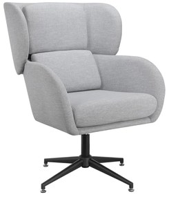 Svetlosivé zamatové kreslo ušiak Vanessa – Støraa