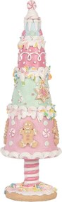 Vianočné dekorácie stromček s perníčkami Pastel Christmas Chic - Ø 8*26 cm
