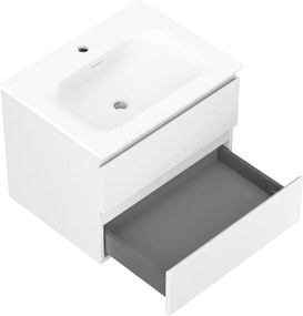 Mexen Orio, kúpeľňová skrinka 60 cm s umývadlom Vela, 2 zásuvky, biela matná, 91A10-06047-2-BFF01-W23M01