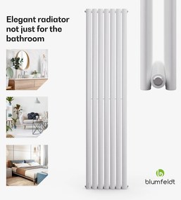Blumfeldt Tallheo, 41 x 180, radiátor, kúpeľňový radiátor, rúrkový radiátor, 691 W, teplovodný, 1/2