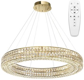 Toolight Toolight, LED stropné svietidlo 80cm + diaľkový ovládač, APP1569-CP, zlatá, OSW-06988