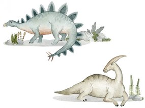 Nálepka na stenu, Dinosaurus Stegosaurus a  Parazaurolophus