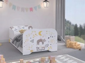 DomTextilu Úchvatná detská posteľ 160 x 80 cm s kúzelnou mačičkou  Biela 46834