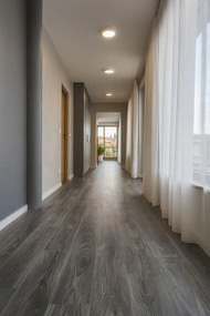 Beauflor, PVC podlaha - lino Blacktex White Oak 997D, na mieru, šíře 3m,4m, šedá, filc, chodba / predsieň