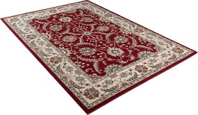 Červený obdĺžnikový koberec Dubai – polypropylén, nízky vlas Rozmer: 60x100 cm