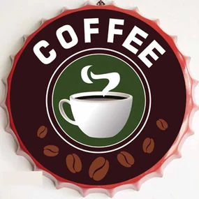 Ceduľa vrchnák Coffee