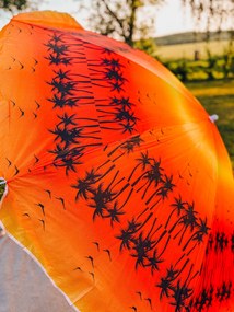 Oranžovo-červený slnečník GLEAM 180 cm