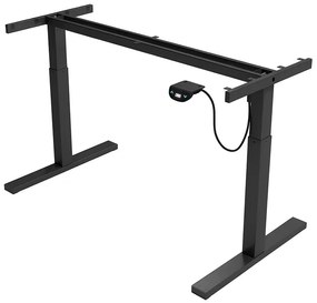 Herný stôl BR04 tmavohnedý s čiernym rámom 120 cm