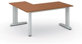 Rohový kancelársky písací stôl PRIMO FLEXIBLE 1600 x 1400 mm, čerešňa