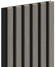 Mexen Lam-F, akustické stenové lamely 275 × 30 cm, plstený podklad 8 mm, technická dyha, dub striebristý, S105-275307-3015-007