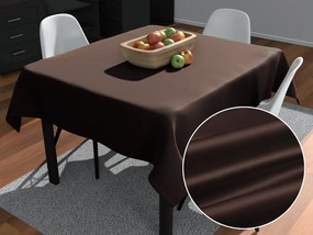 Biante Saténový štvorcový obrus polyesterový Satén LUX-042 Čokoládovo hnedý 130x130 cm