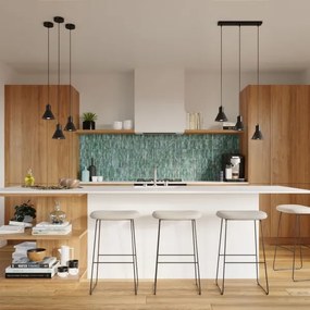 Sollux SL.0986 - Luster na lanku TALEJA 3xE27/60W/230V čierna