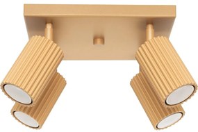 Sollux SL.1564 - Bodové svietidlo KARBON 4xGU10/10W/230V zlatá