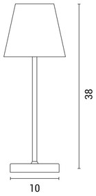 LED Stmievateľná dotyková stolná lampa LED/3,5W/5V 5200 mAh IP54 biela