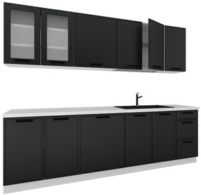 Kuchynská linka 260 čierny hrášok bez dosky