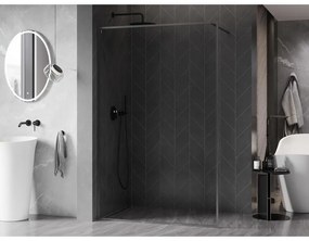 Mexen Kioto-F, sprchová zástena s rámom 170 x 202 cm, 8 mm číre sklo, grafitový profil, 800-170-104-66-00