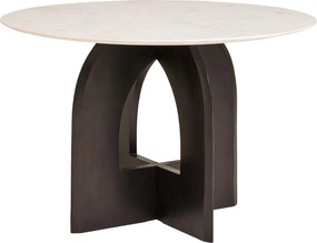 XXXLutz JEDÁLENSKÝ STÔL, mangové drevo, biela, farba vlašského orecha, 120/76/120 cm Livetastic - Stoly - 000729001205