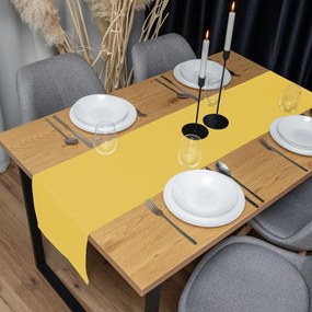 Biante Dekoračný behúň na stôl Rongo RG-090 Svetlo žltý 20x120 cm