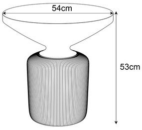 OKRÚHLY KONFERENČNÝ STOLÍK THEA BIELY