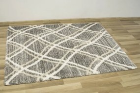 Koberec Pulpy Shaggy A532A sivý / krémový / béžový